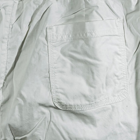 L.L. Bean White Cotton Crop Pants Drawstring Elastic Waist 24W NWT - Picture 7 of 11